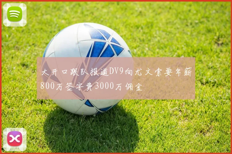 大开口跟队报道DV9向尤文索要年薪800万签字费3000万佣金